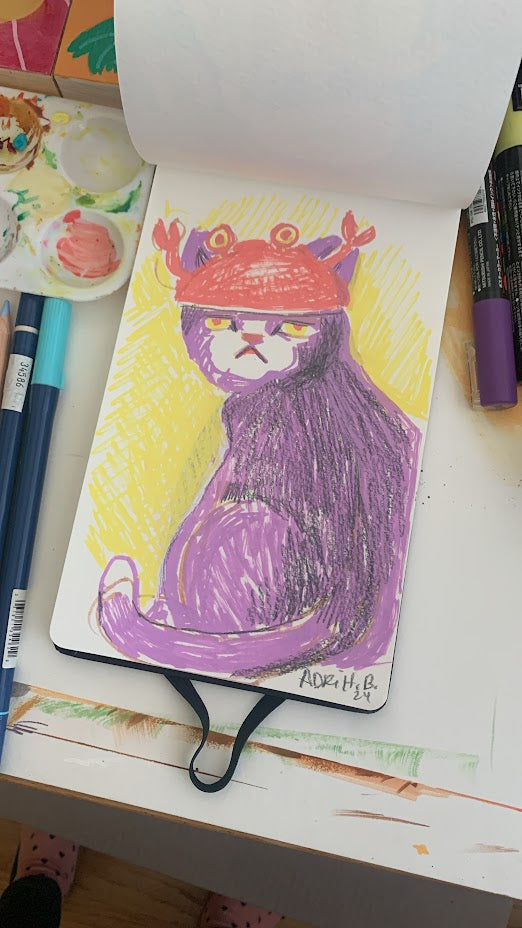 grumpy cat illustration by adriana bergstrom