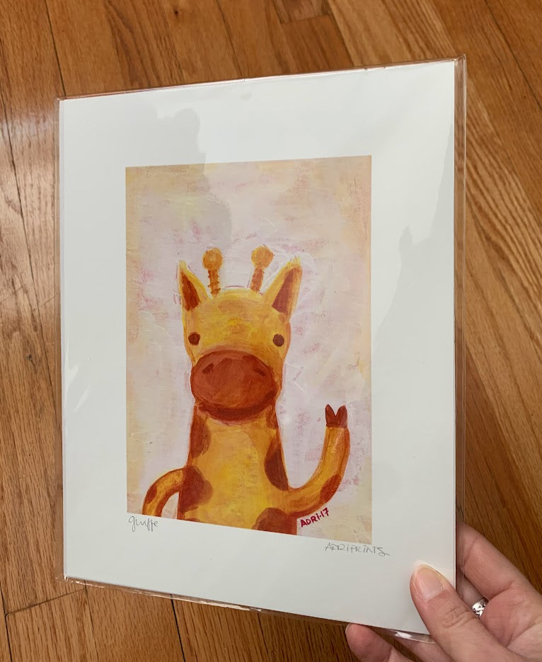 ART PRINT - Giraffe print featuring art by Adriana Bergstrom (Adriprints)