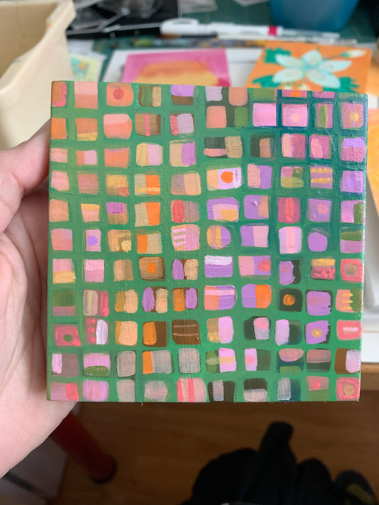 MINI - Geo Dots 4"/10cm painting