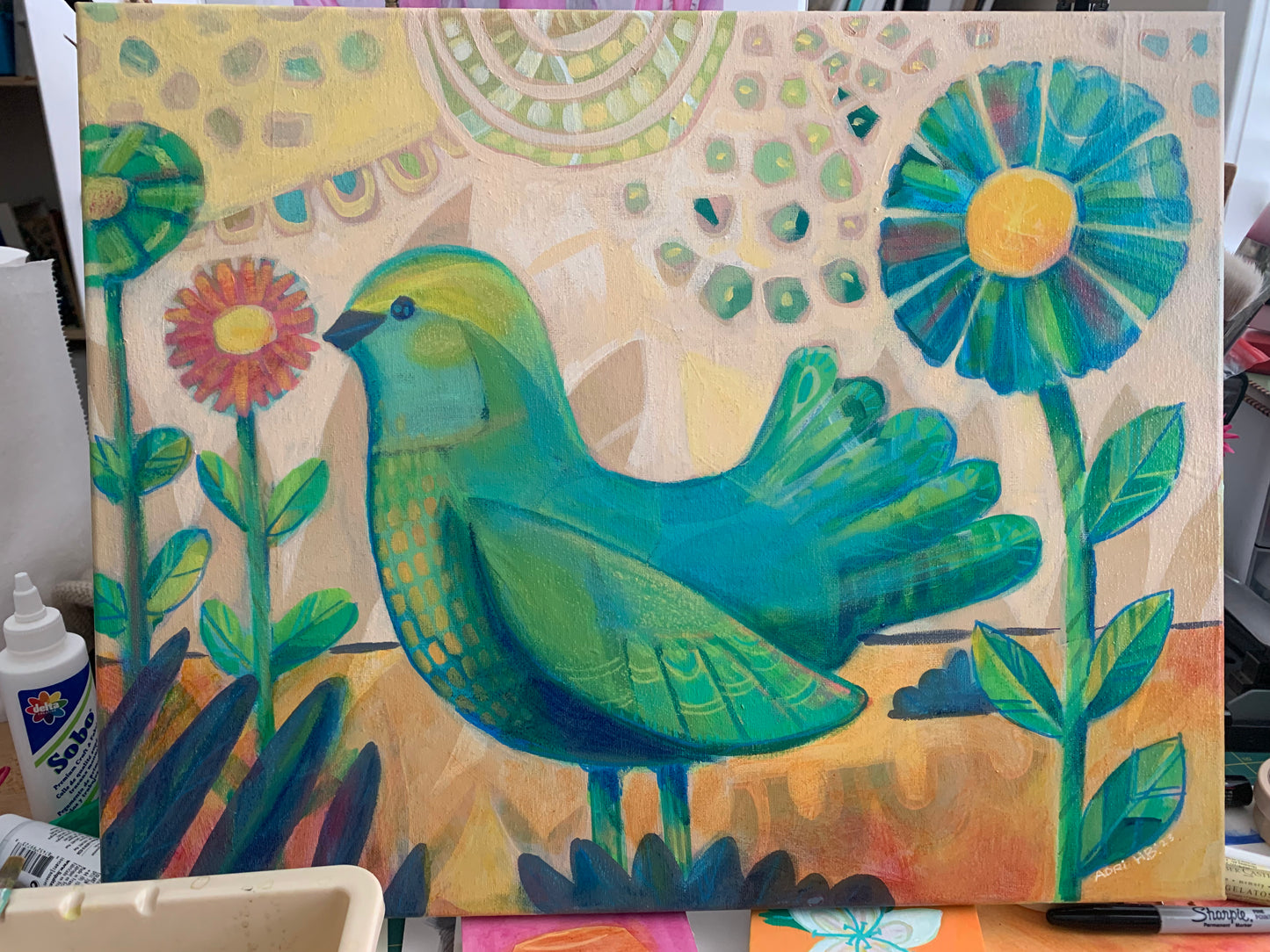 ART - Meadow Birds 2 of 3 (original)