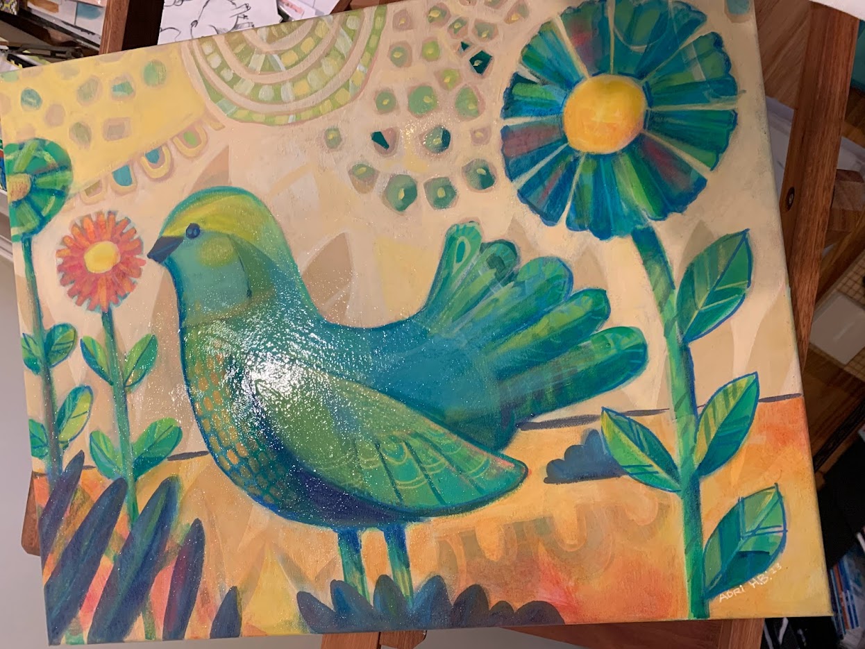 ART - Meadow Birds 2 of 3 (original)