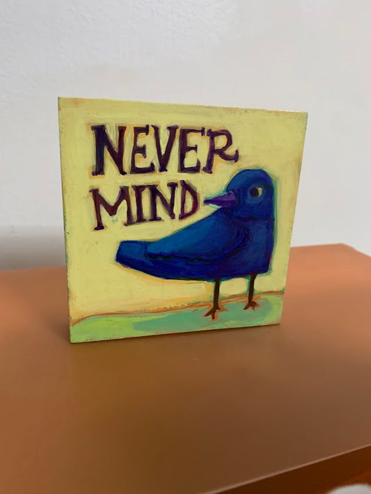 MINI Raven Nevermind (original painting on wood)