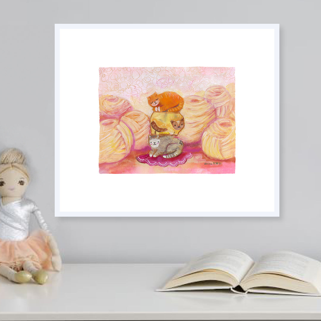 PRINT - Cat Cairn print featuring artwork by Adriana Bergstrom