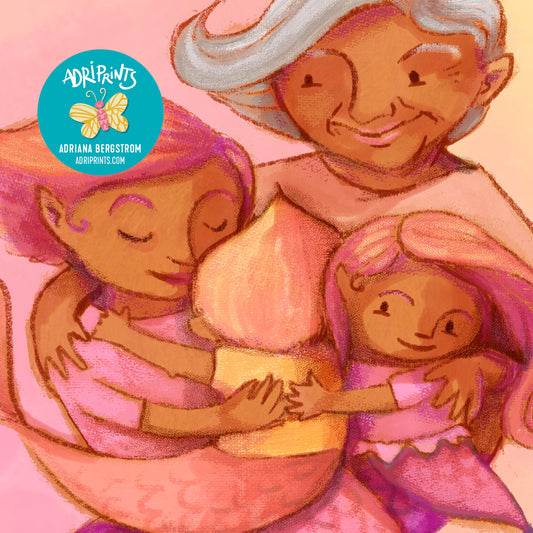 PRINT - Sirenas Mermaids print featuring art by Adriana Bergstrom (Adriprints)