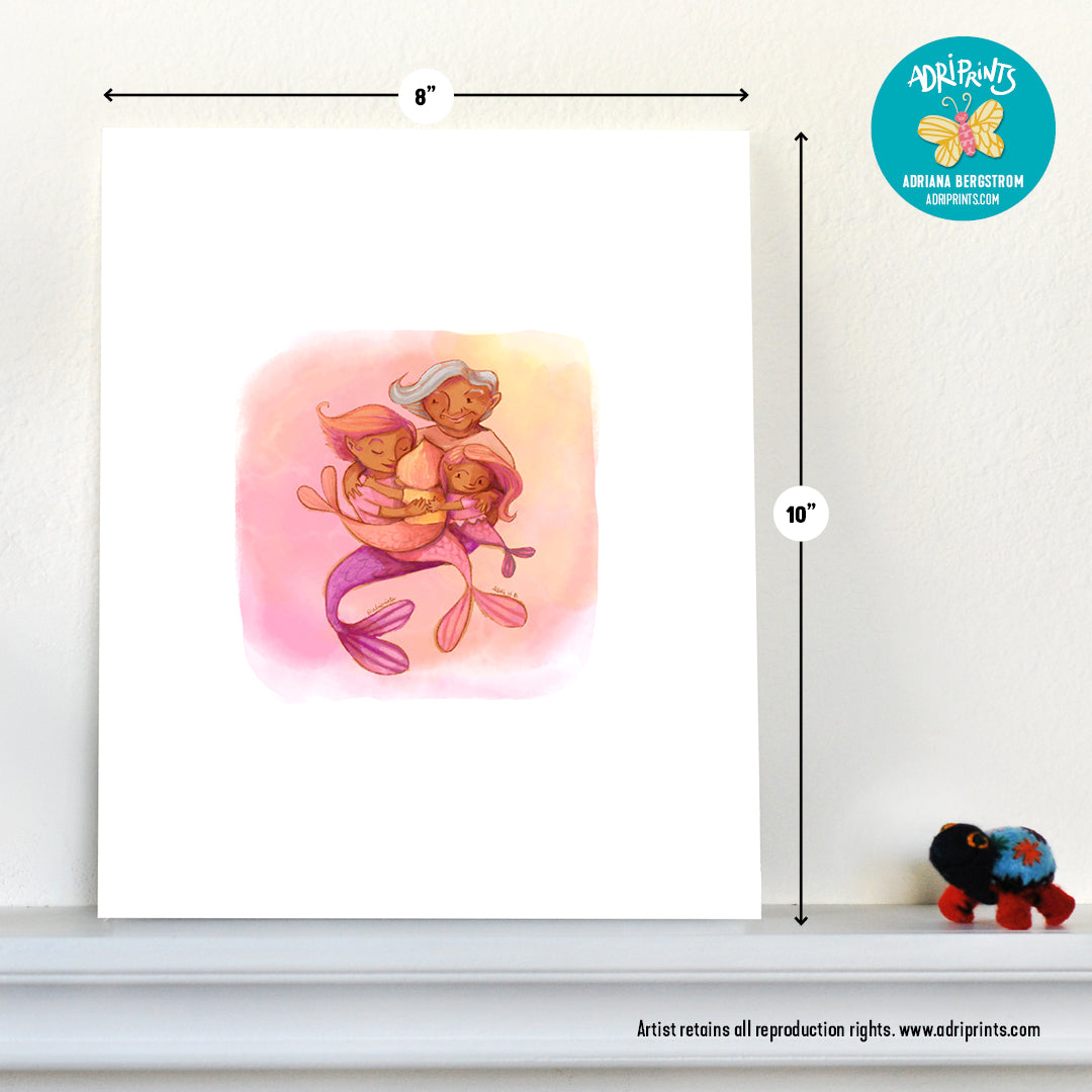 PRINT - Sirenas Mermaids print featuring art by Adriana Bergstrom (Adriprints)