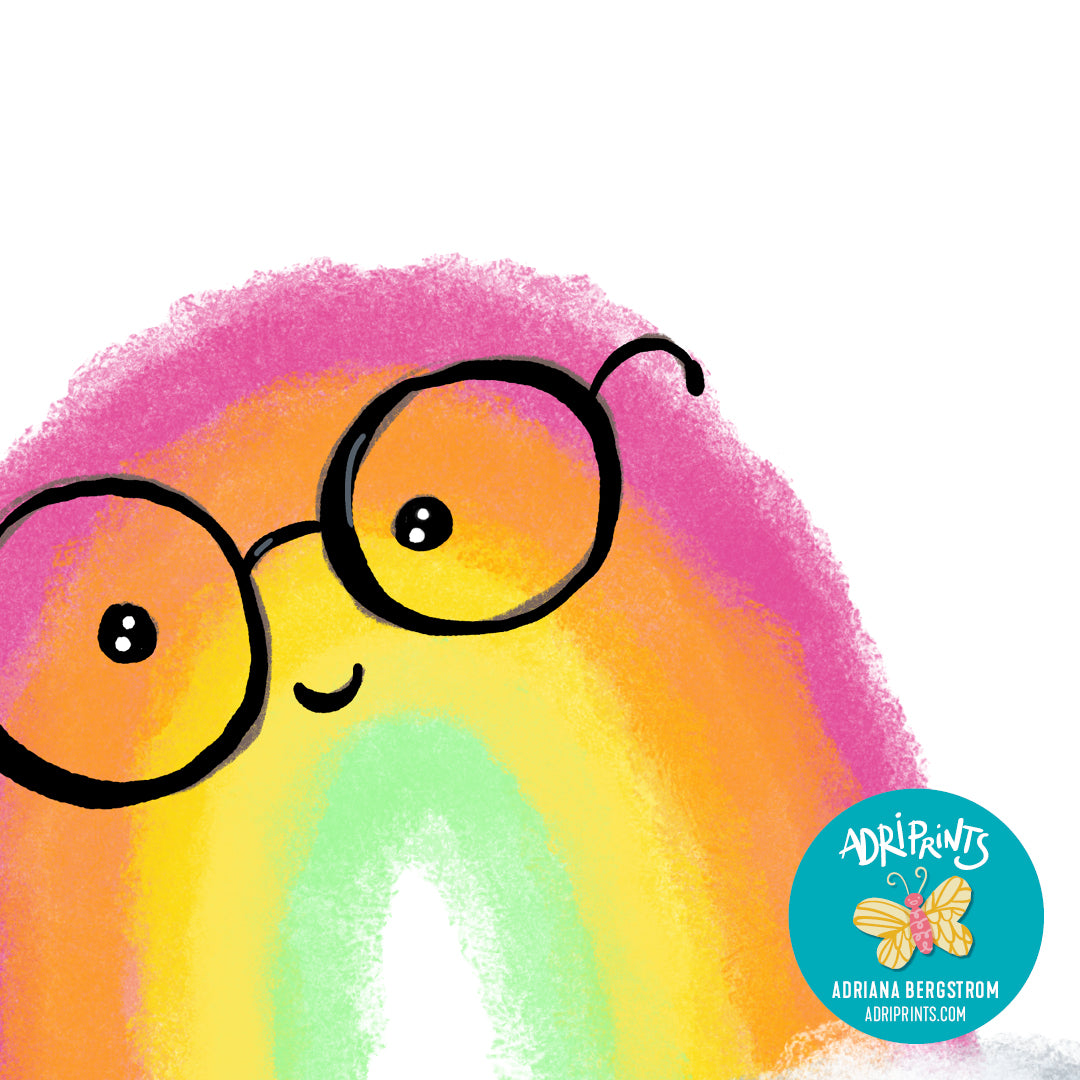 PRINT - Love is Love Rainbow Giclee ART PRINT in various sizes featuring original artwork by Adriana Bergstrom (Adriprints)