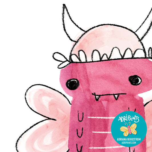 PRINT - Viking Monster print featuring art by Adriana Bergstrom (Adriprints)