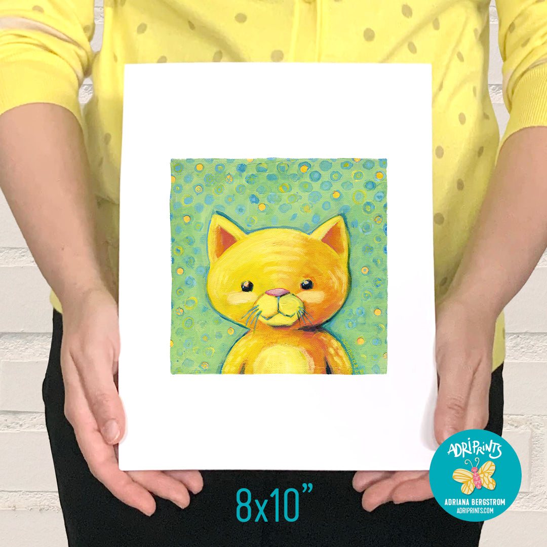ART PRINT - Orange Tabby Cat print featuring artwork by Adriana Bergstrom