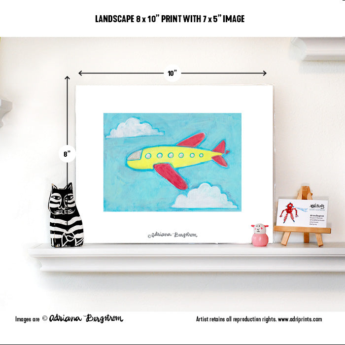 ART PRINT - Airplane print by Adriana Bergstrom