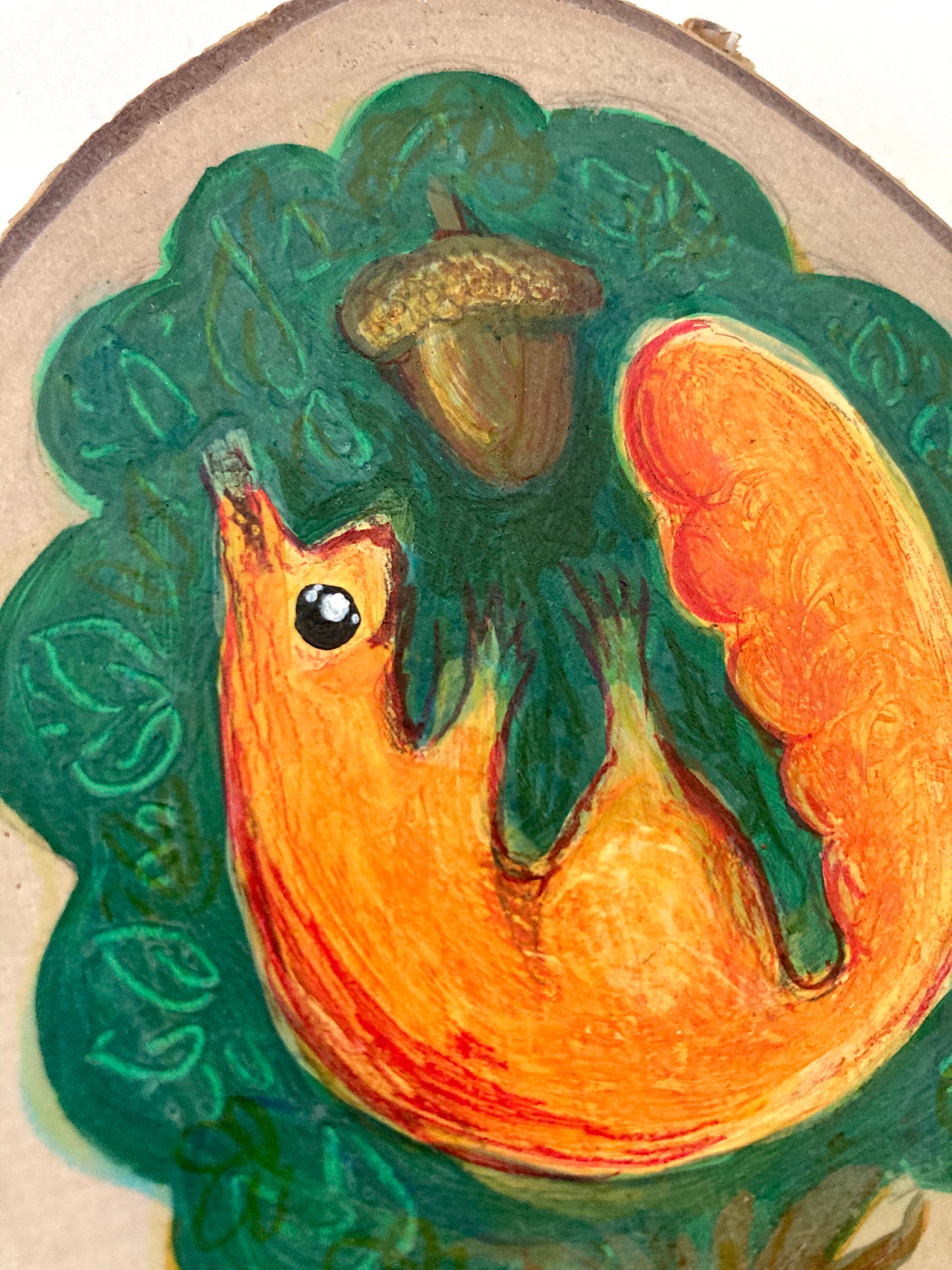 ART - Squirrel on Wood (original)