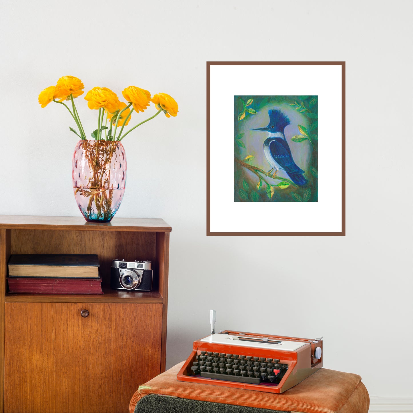 PRINT - Kingfisher, art print in various sizes featuring art by Adriana Bergstrom (Adriprints)