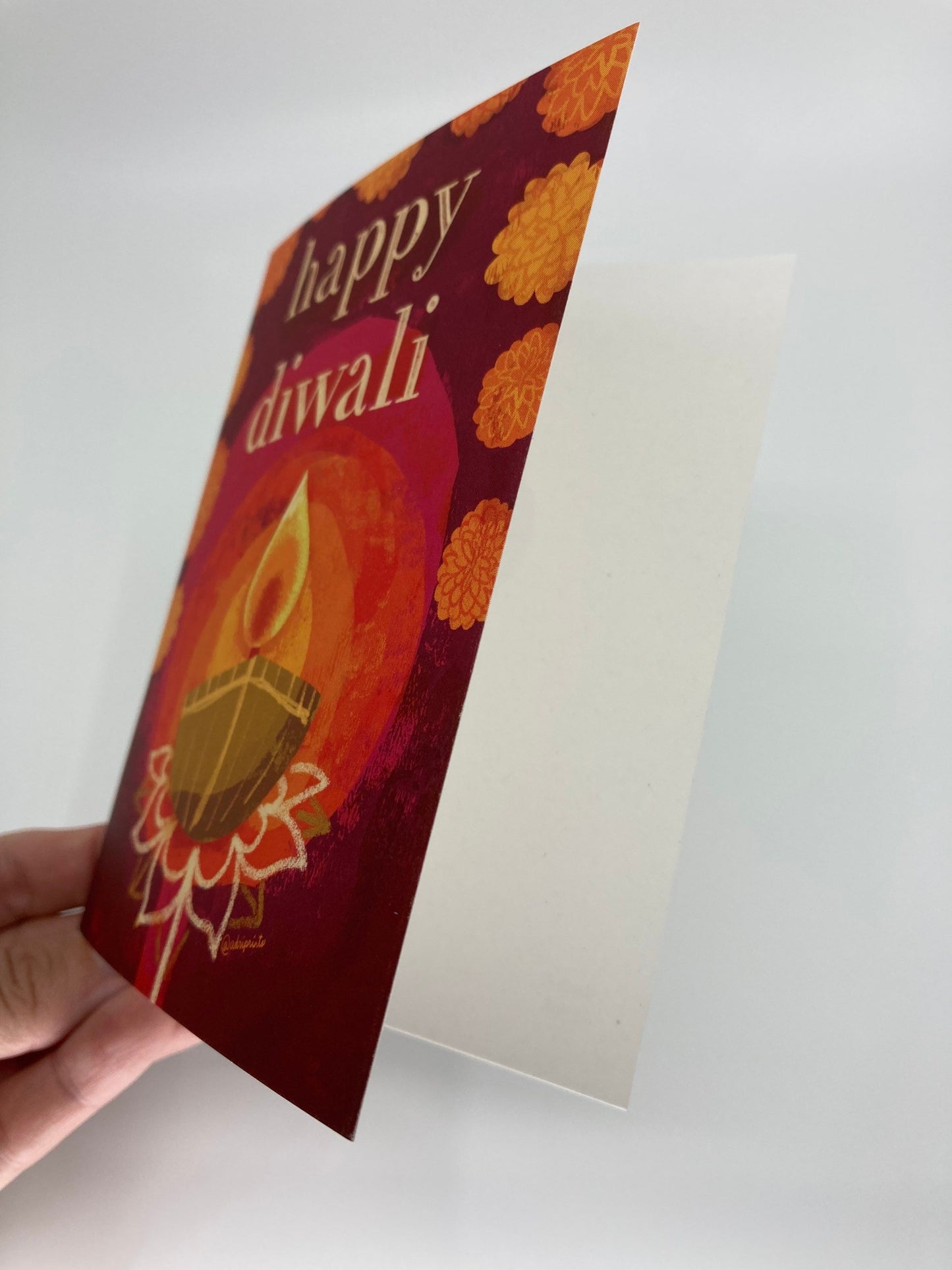 Happy Diwali eco-friendly greetings, boxed 10 pack card set, art by Adriana Bergstrom