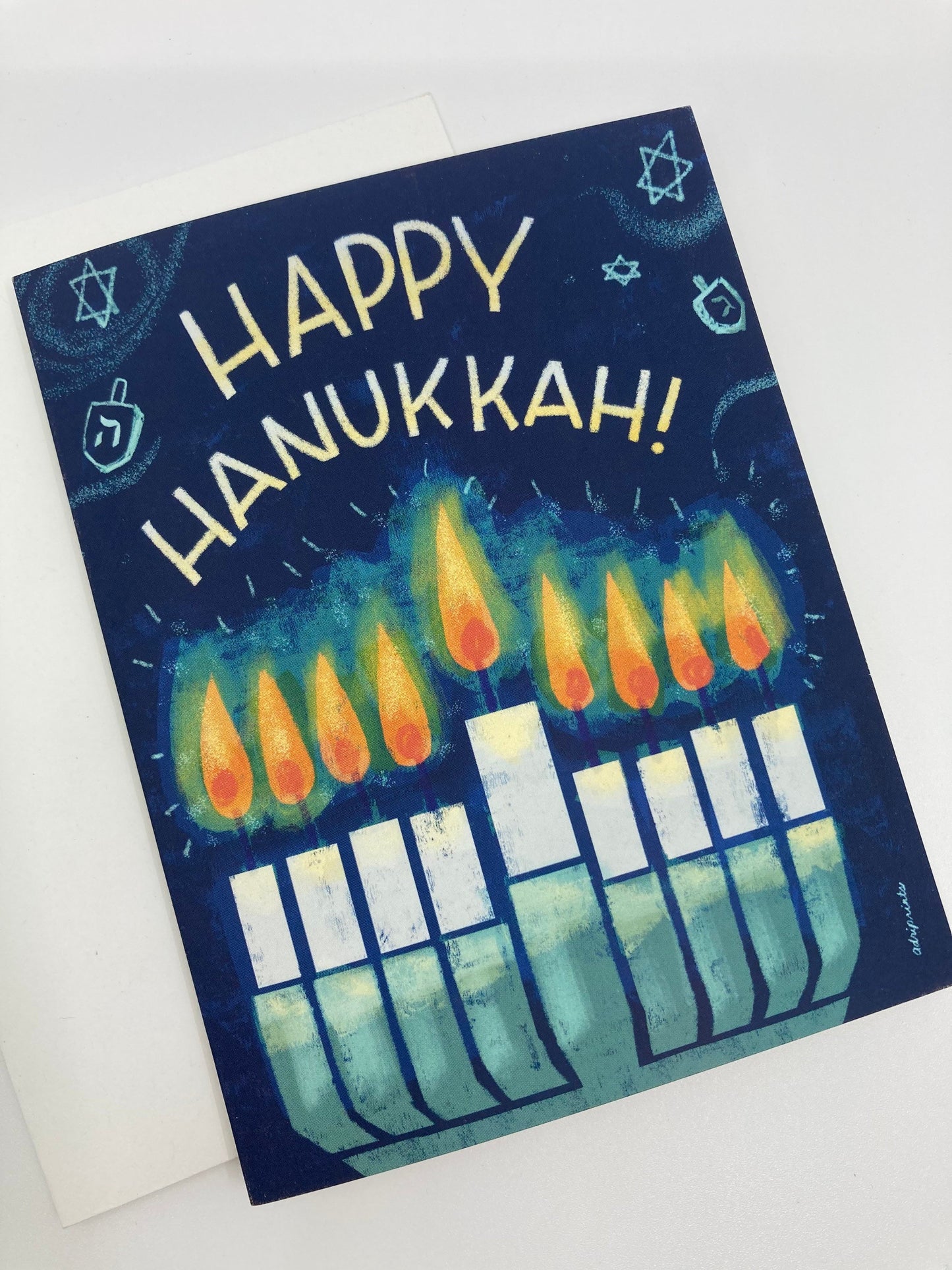 Bright and Cheerful Hanukkah Cards, eco-friendly greetings, 10 card set, art by Adriana Bergstrom