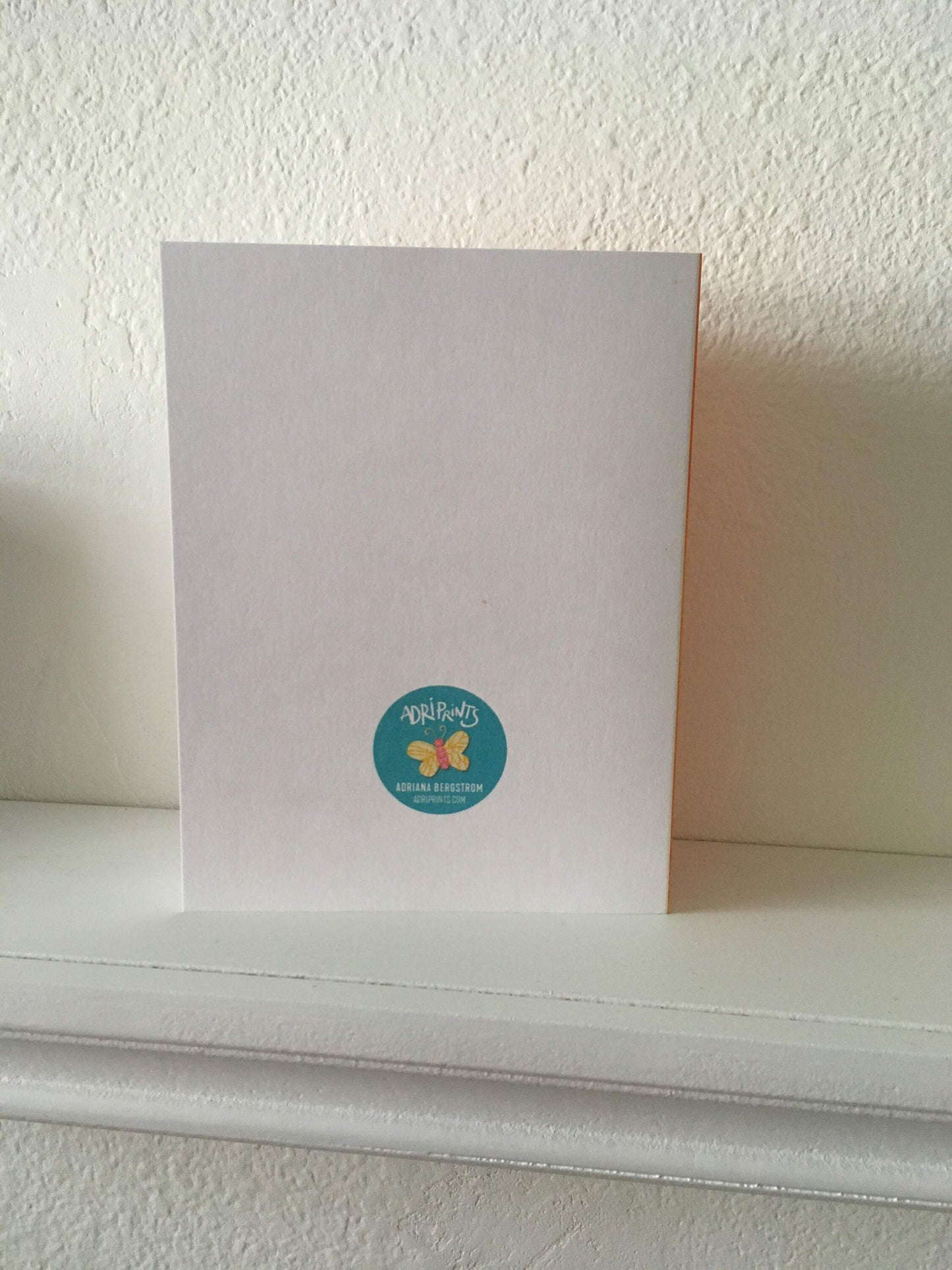 THANKS - Sunflower and Bird Thank You Card with envelope, appreciation, gratitude, stationery, art by Adriana Bergstrom (Adriprints)