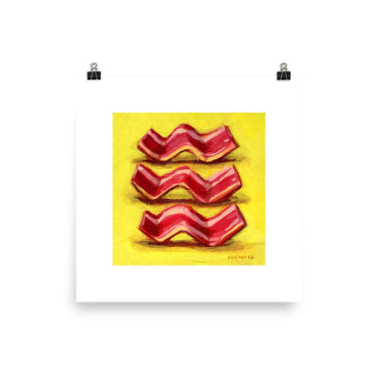 ART PRINT - Bacon Trio, giclee of food art by Adriana Bergstrom (Adriprints)