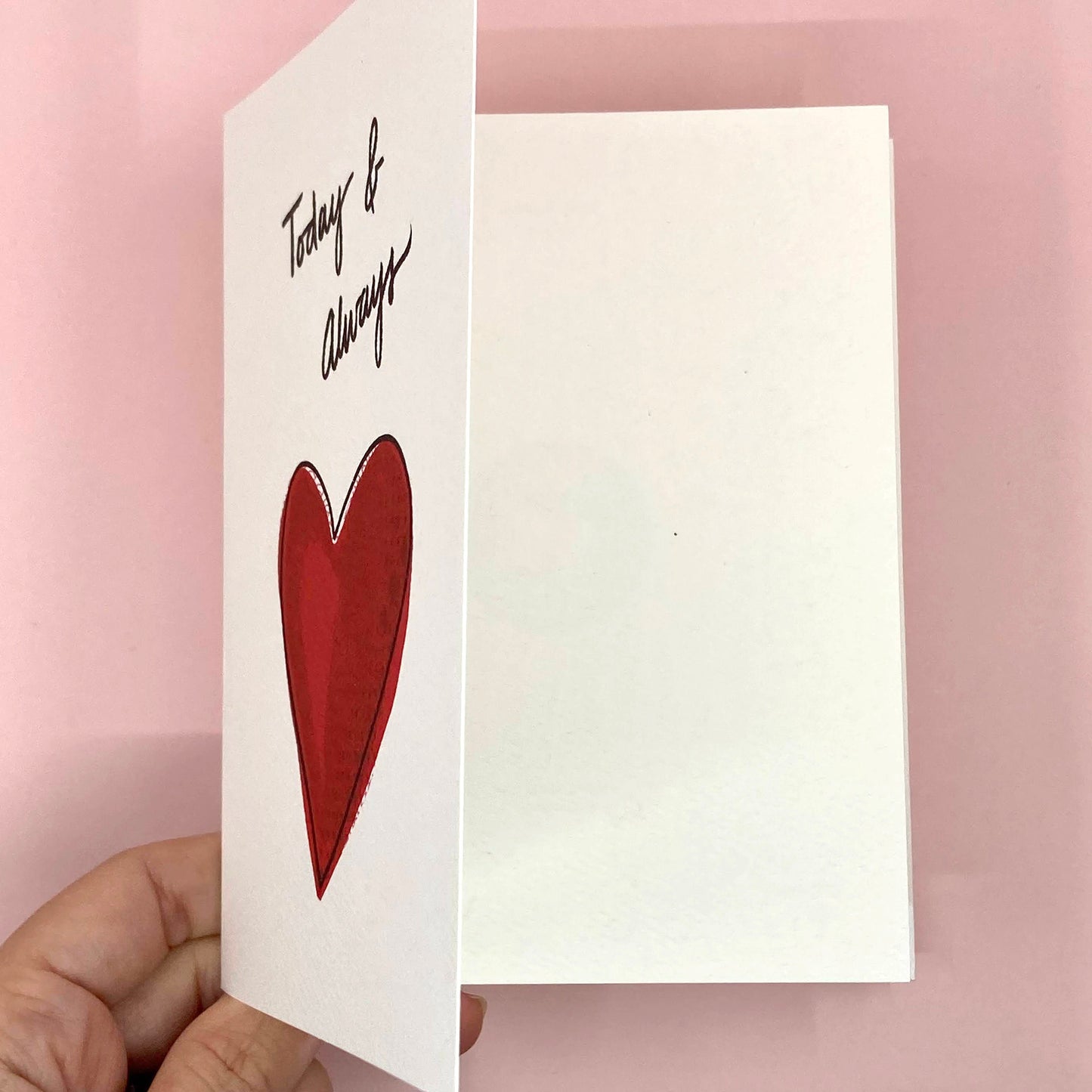 LOVE - Today & Always - Greeting Card for Anniversary, Valentine's Day, Eco-Friendly Notecards by Adriana Bergstrom (Adriprints)