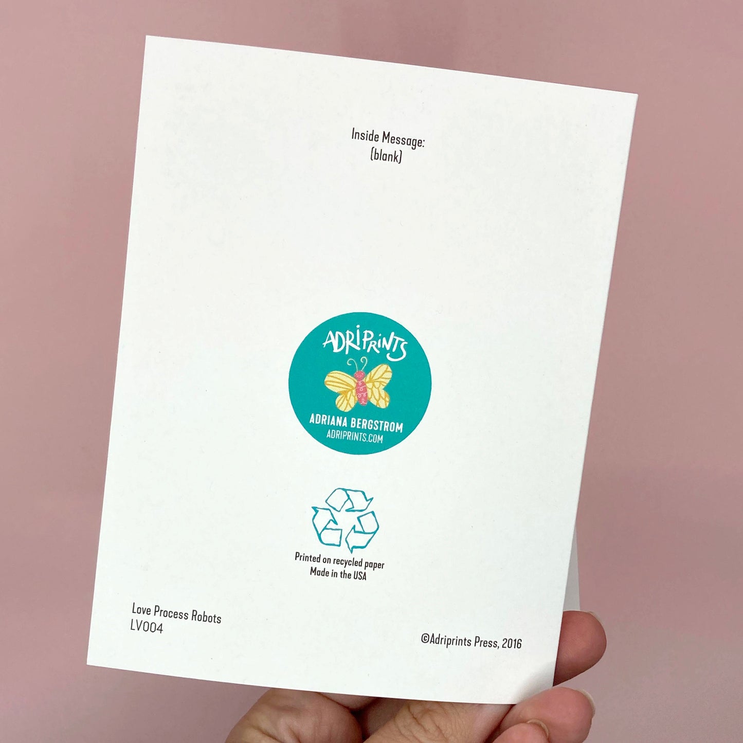 LOVE - Robots Connection - Greeting Card for Them, Anniversary, Valentine's Day, eco-friendly notecards by Adriana Bergstrom (Adriprints)