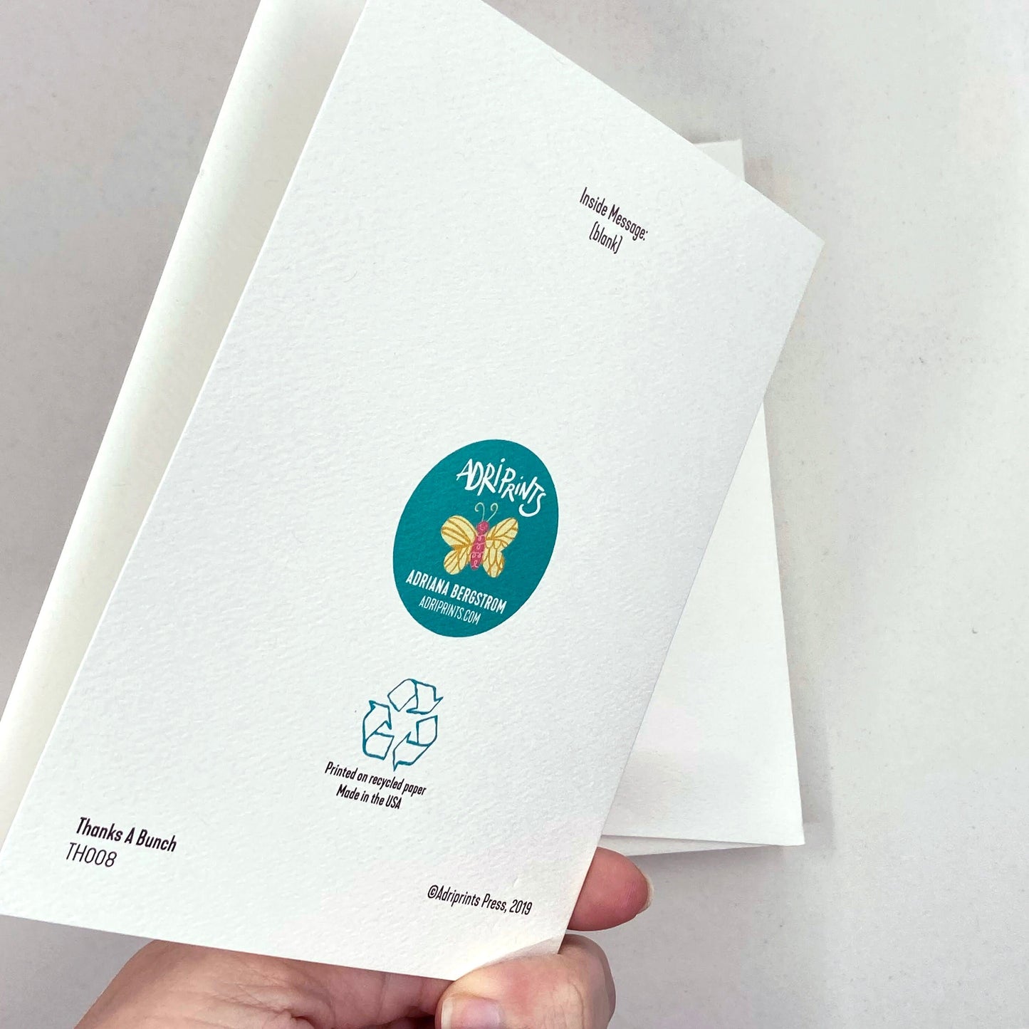 THANKS - Thanks a Bunch - Appreciation, thanks, teacher, coworker, bouquet, friend, art by Adriana Bergstrom (Adriprints)