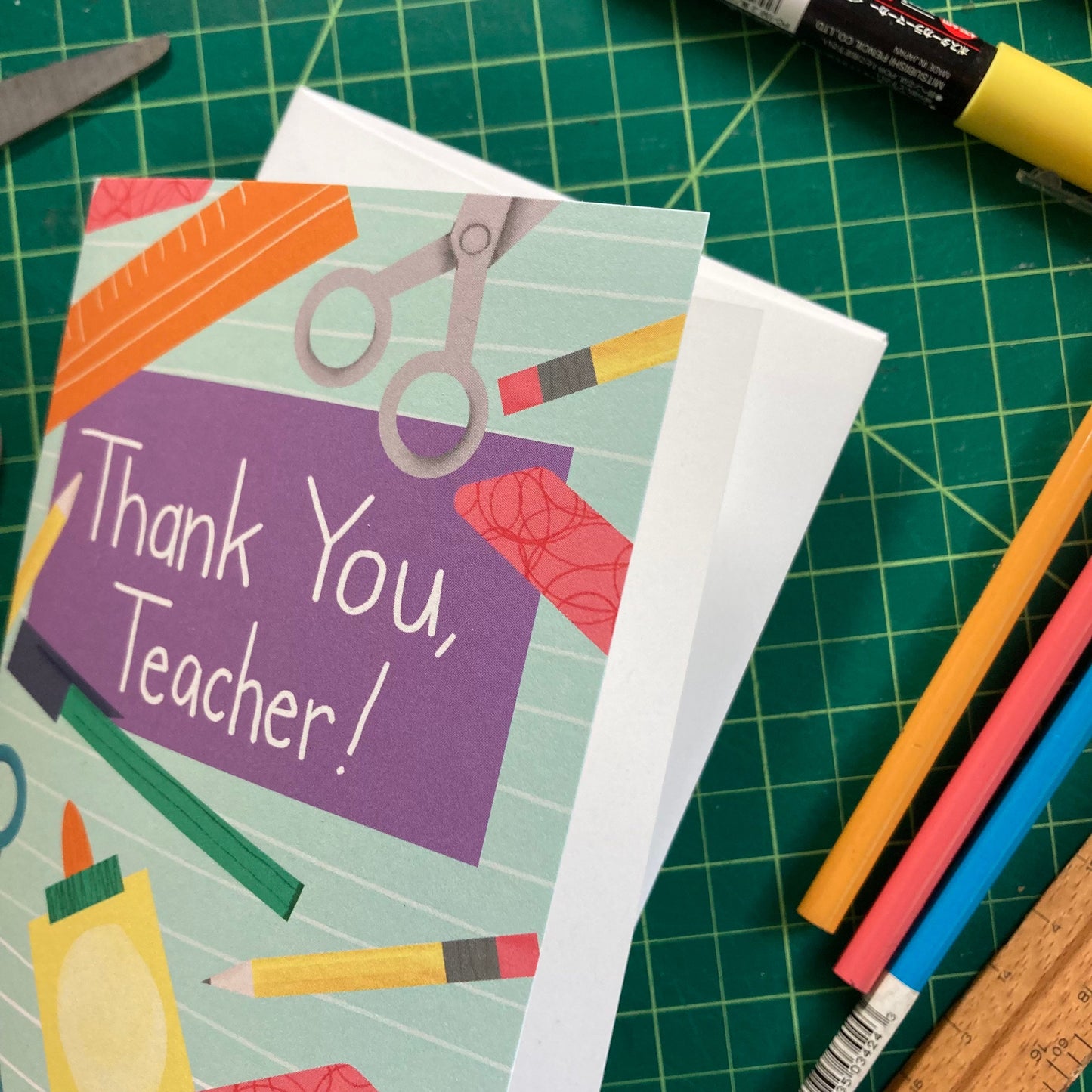 THANKS - Thanks Teacher School Supplies - Appreciation, educator, professor, special education, art by Adriana Bergstrom (Adriprints)