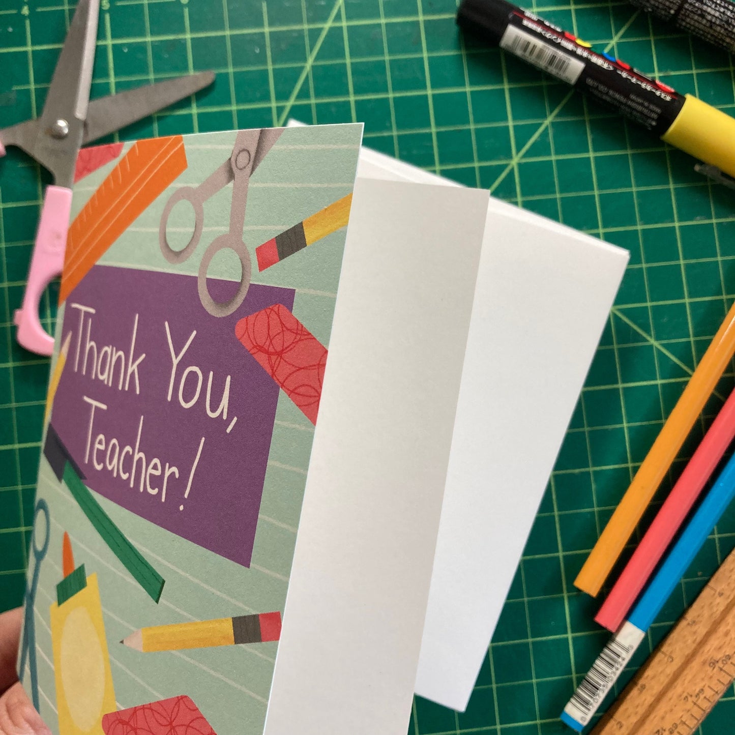 THANKS - Thanks Teacher School Supplies - Appreciation, educator, professor, special education, art by Adriana Bergstrom (Adriprints)