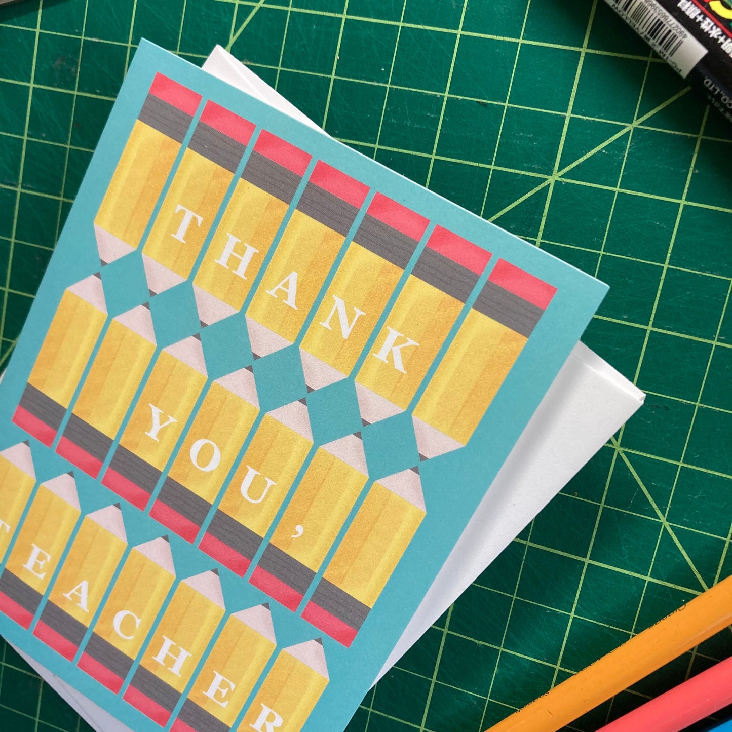 THANKS - Thanks Teacher Pencils - Appreciation, educator, professor, special education, art by Adriana Bergstrom (Adriprints)