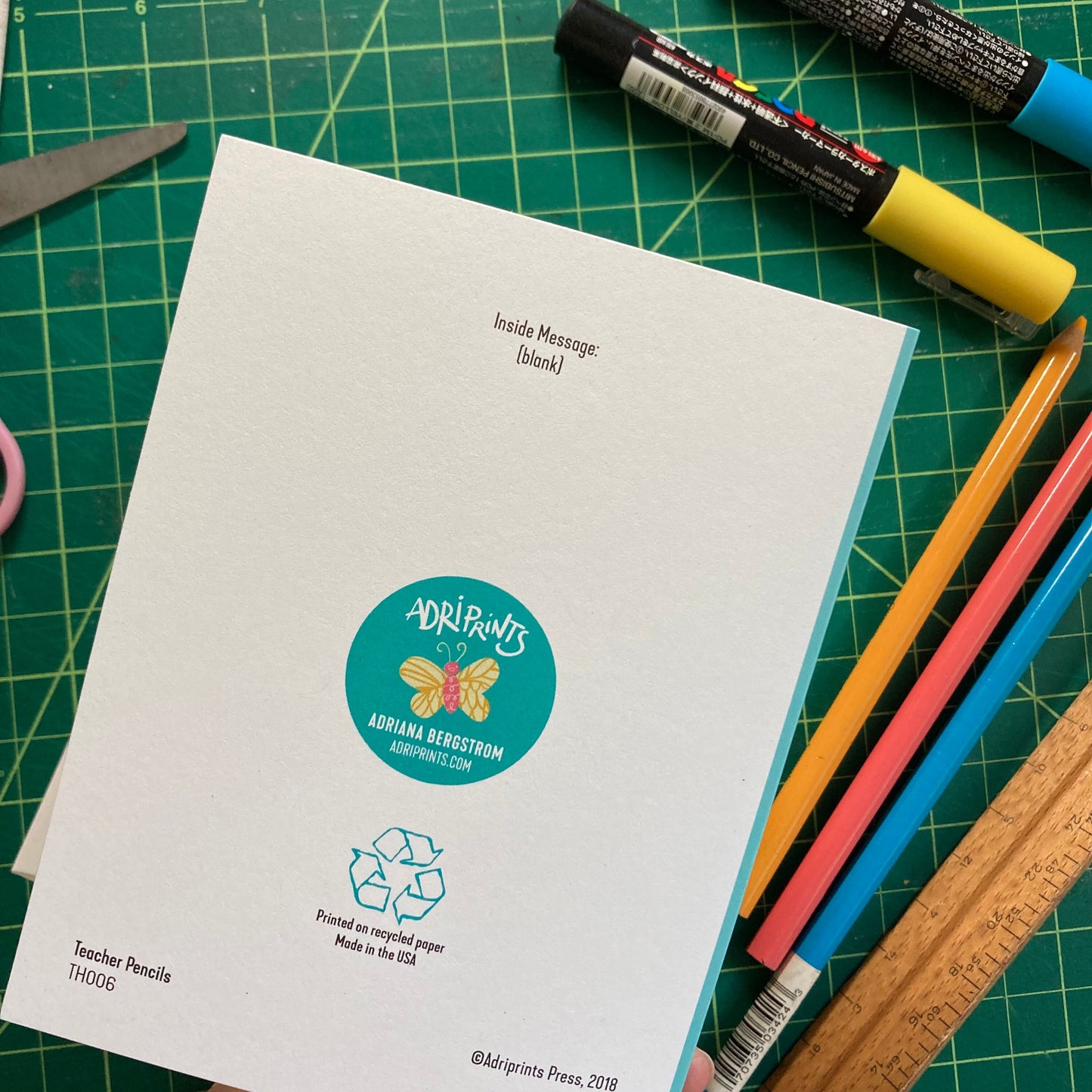 THANKS - Thanks Teacher Pencils - Appreciation, educator, professor, special education, art by Adriana Bergstrom (Adriprints)