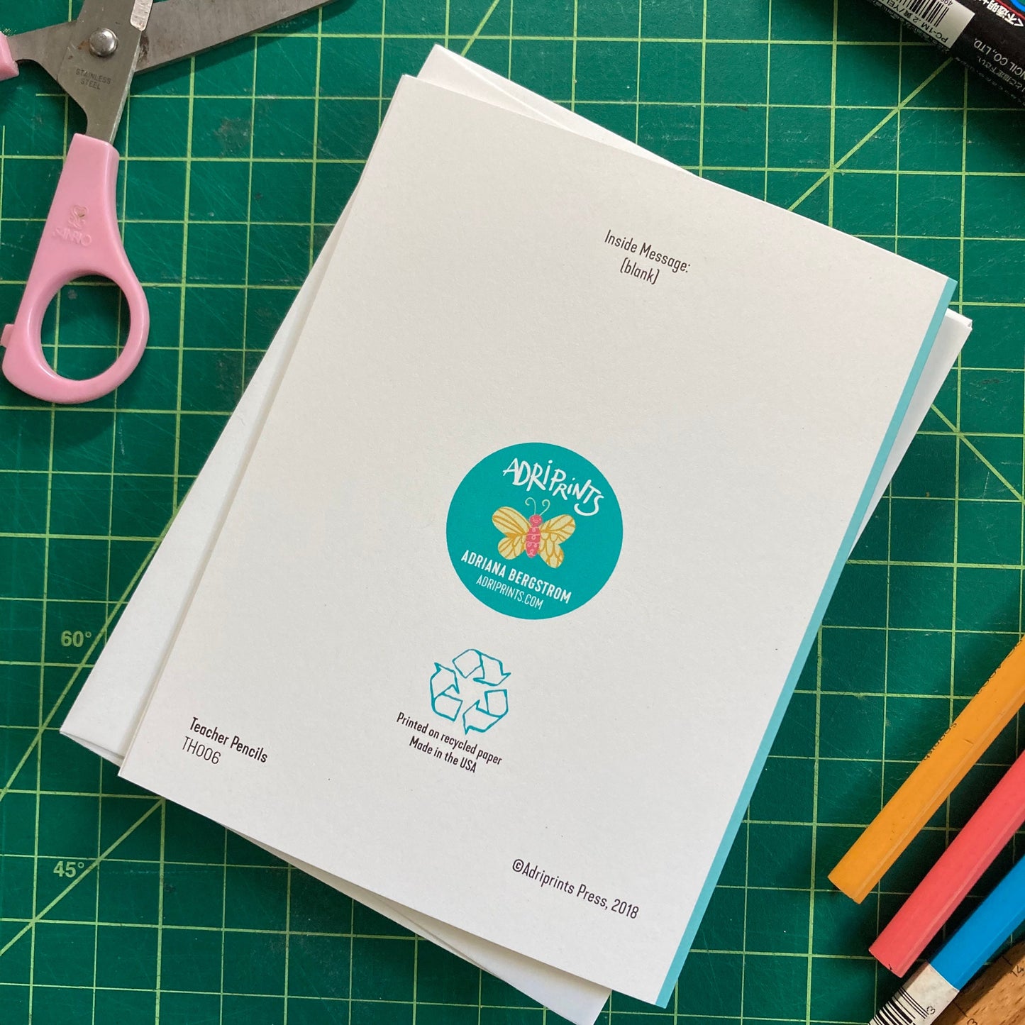 THANKS - Thanks Teacher Pencils - Appreciation, educator, professor, special education, art by Adriana Bergstrom (Adriprints)