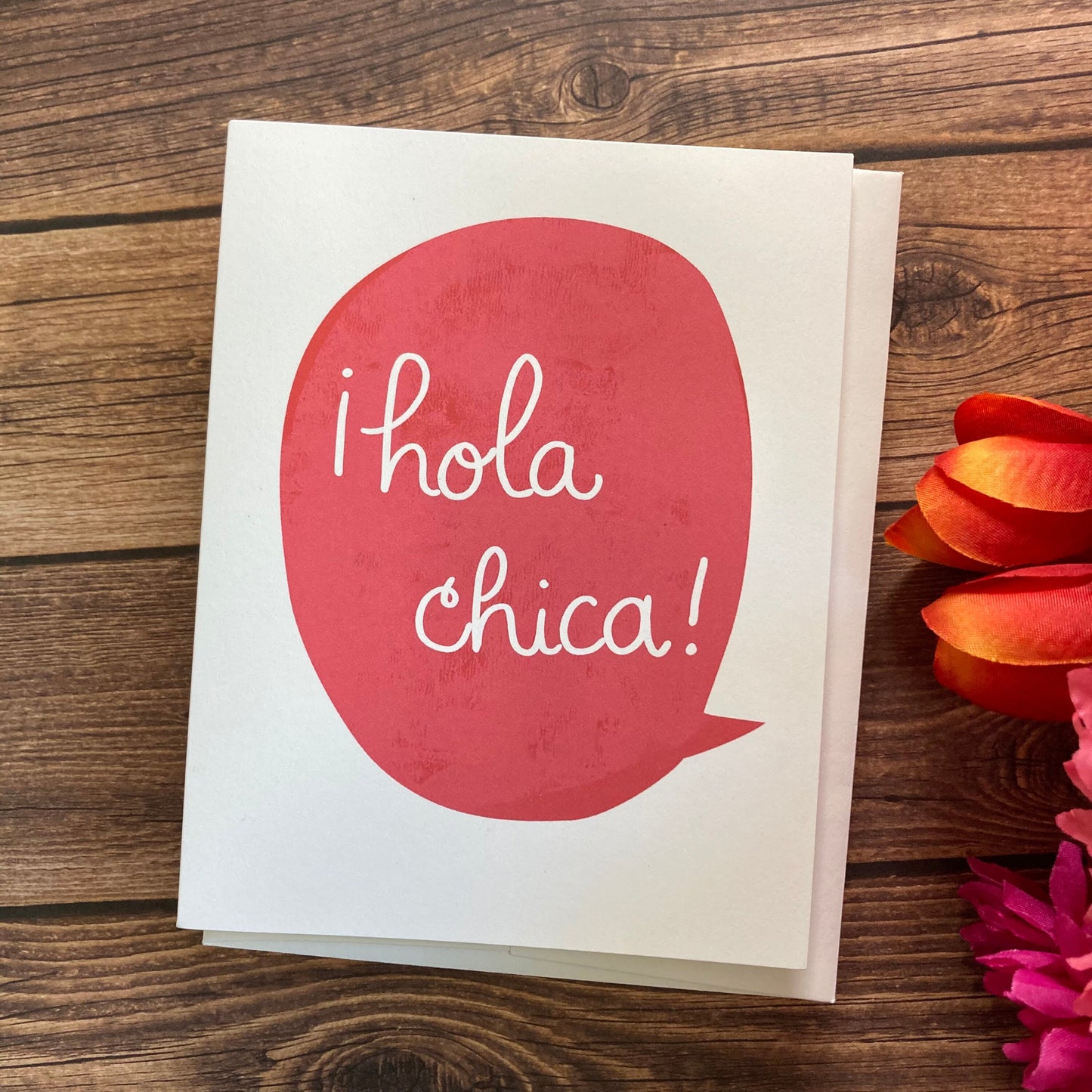 EVERYDAY - Hola Chica - Notecard featuring Lettering by Adriana Hernandez Bergstrom