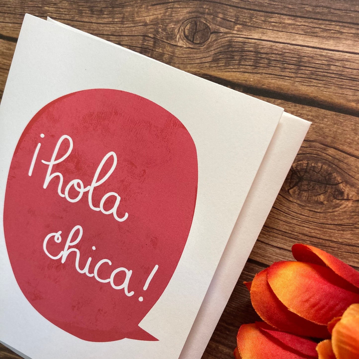 EVERYDAY - Hola Chica - Notecard featuring Lettering by Adriana Hernandez Bergstrom