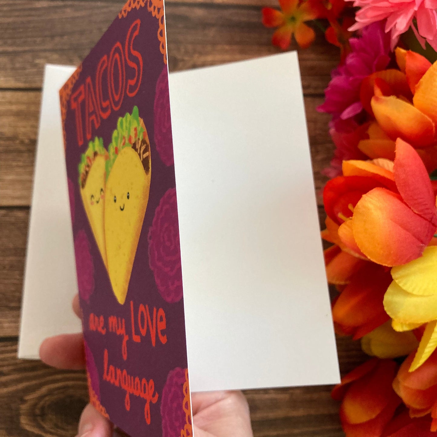 LOVE - Tacos Love Language - Eco-Friendly Notecards for Anniversary, Valentine's Day by Adriana Bergstrom (Adriprints)