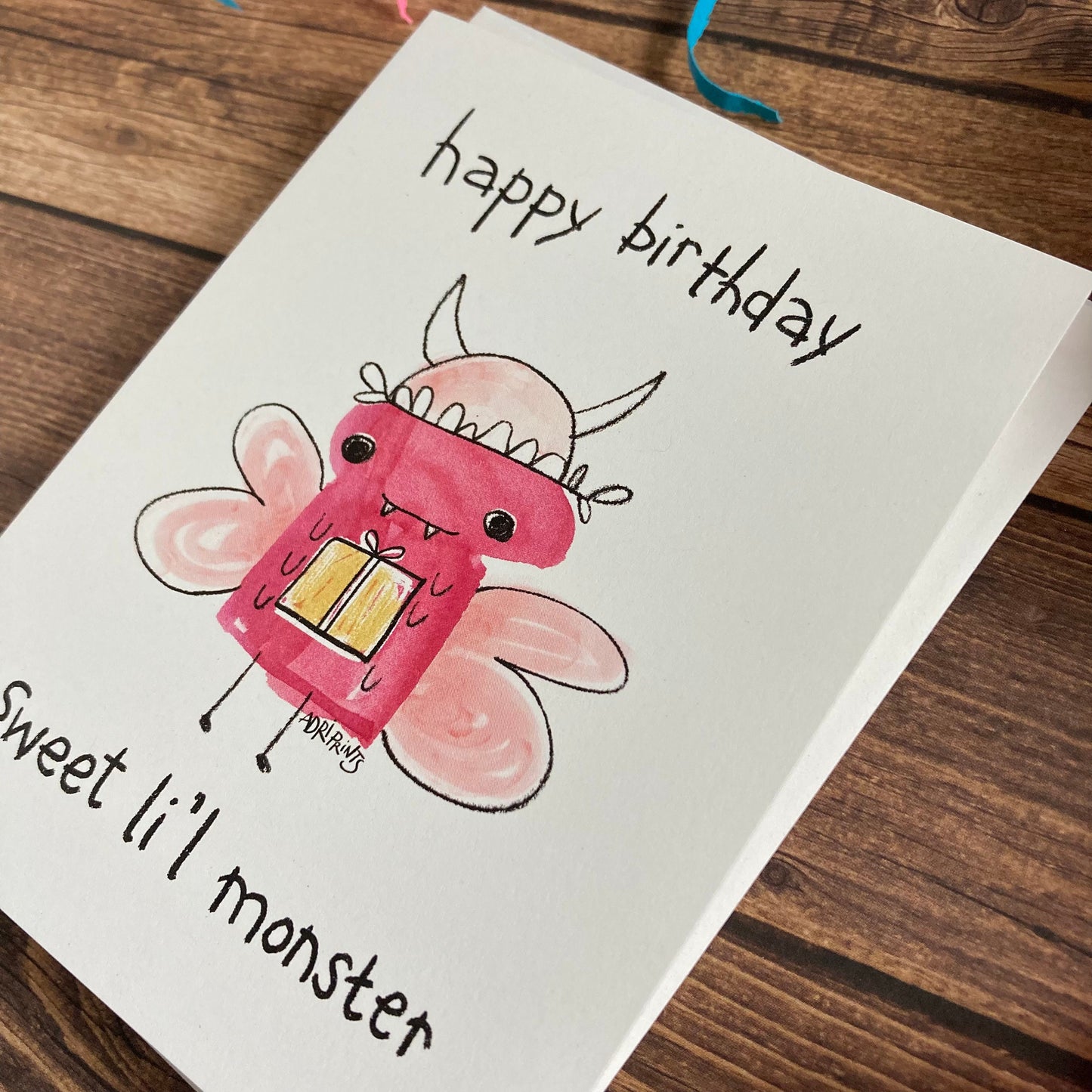 BIRTHDAY - Sweet Monster Bug birthday card - featuring art by Adriana Bergstrom