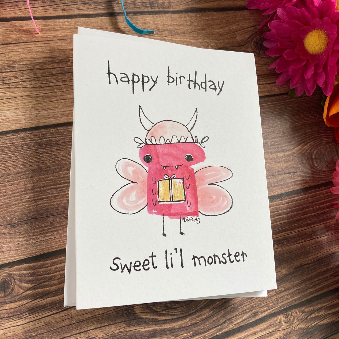 BIRTHDAY - Sweet Monster Bug birthday card - featuring art by Adriana Bergstrom