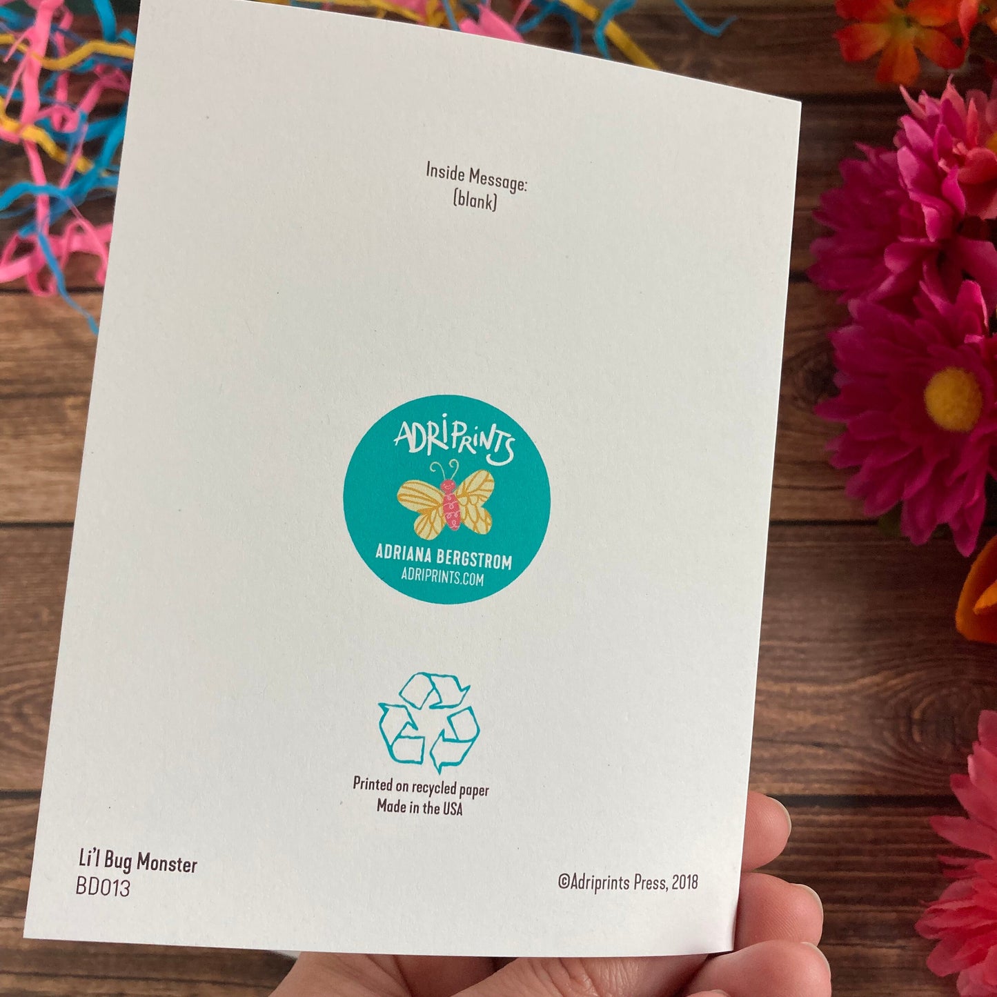 BIRTHDAY - Sweet Monster Bug birthday card - featuring art by Adriana Bergstrom