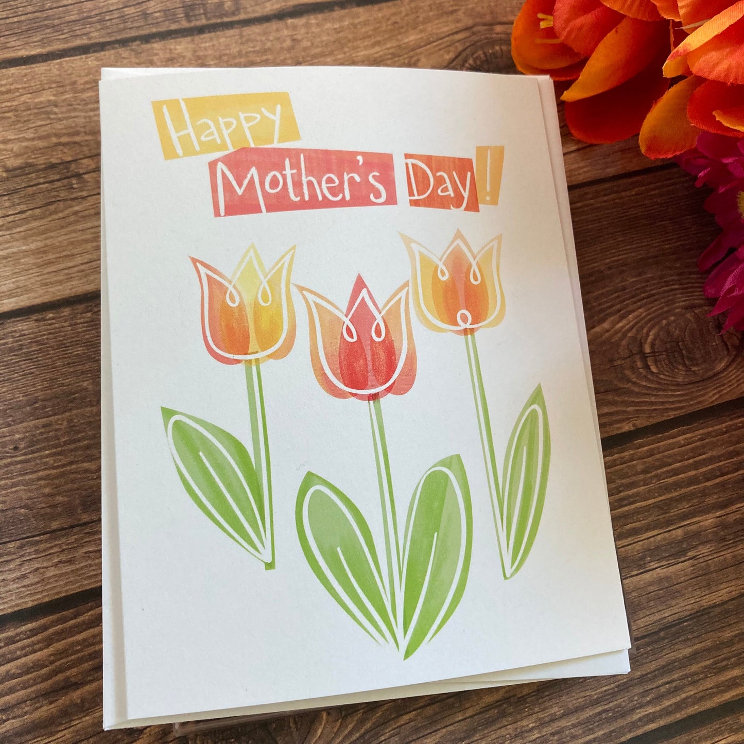 MOTHER - Happy Mother's Day! - Simply beautiful, minimalist Eco-Friendly Notecards by Adriana Bergstrom (Adriprints)
