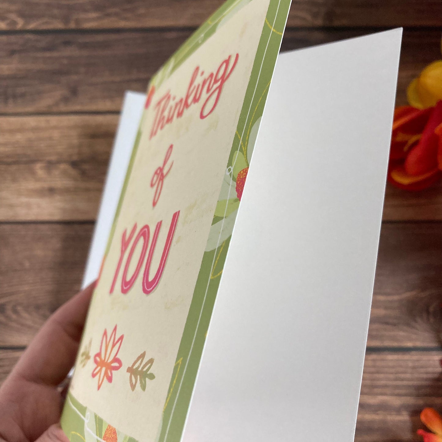 EVERYDAY - Thinking of You Floral Notecard featuring Lettering by Adriana Bergstrom