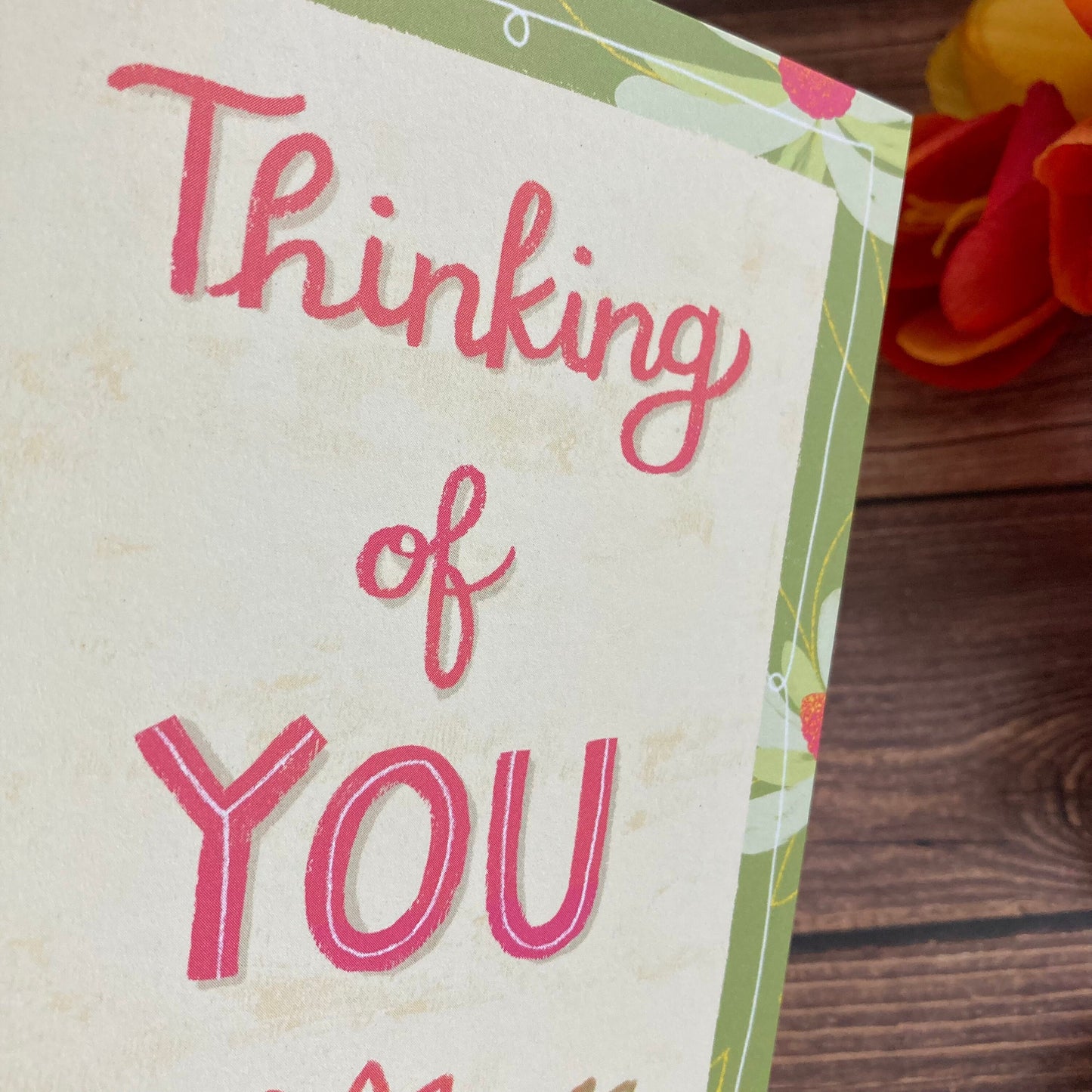 EVERYDAY - Thinking of You Floral Notecard featuring Lettering by Adriana Bergstrom