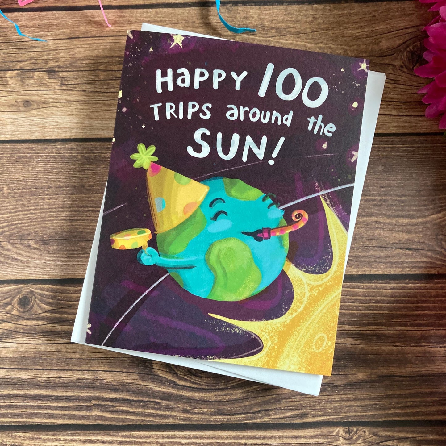 BIRTHDAY - 100th birthday card - featuring art by Adriana Bergstrom