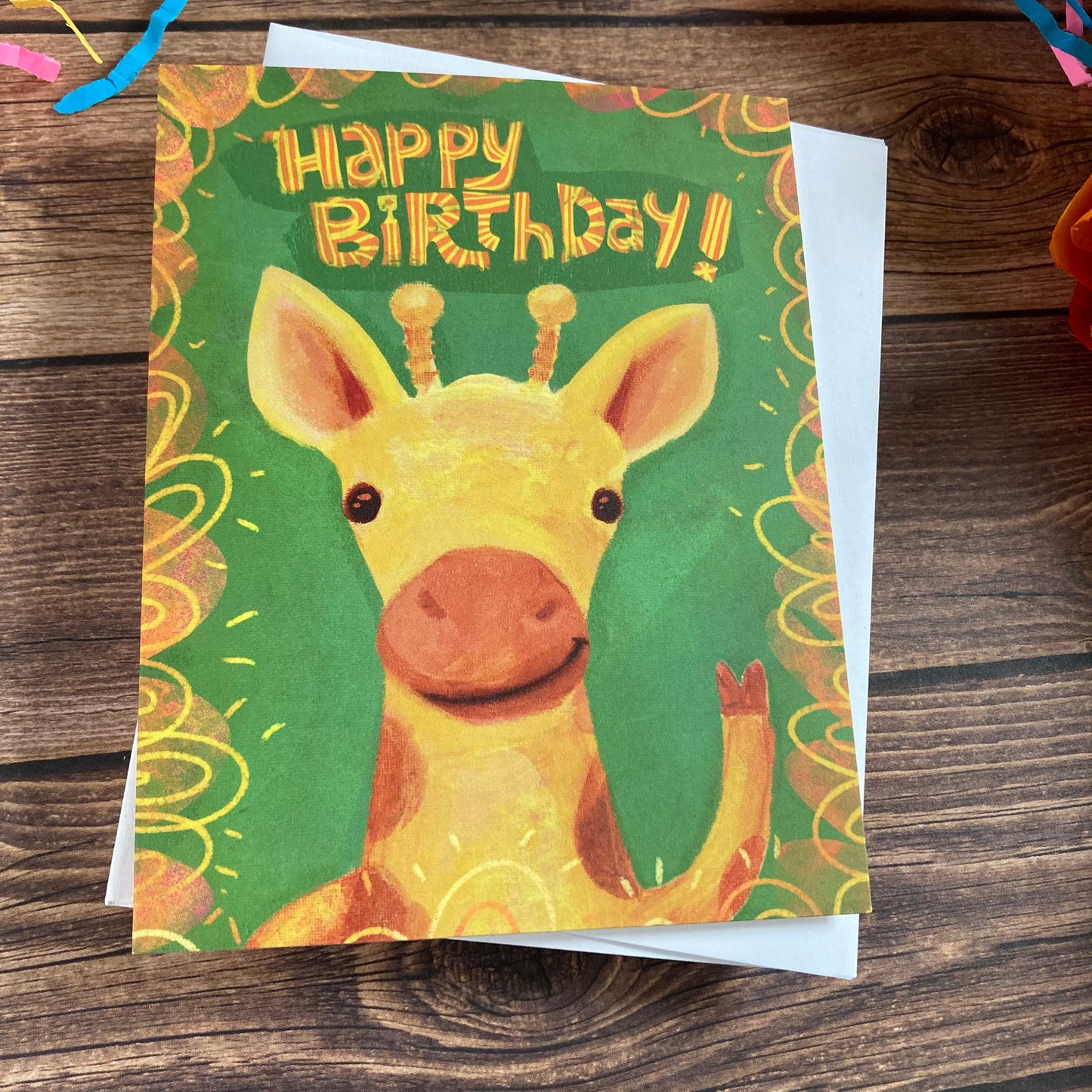 BIRTHDAY - Giraffe Birthday - featuring art by Adriana Bergstrom