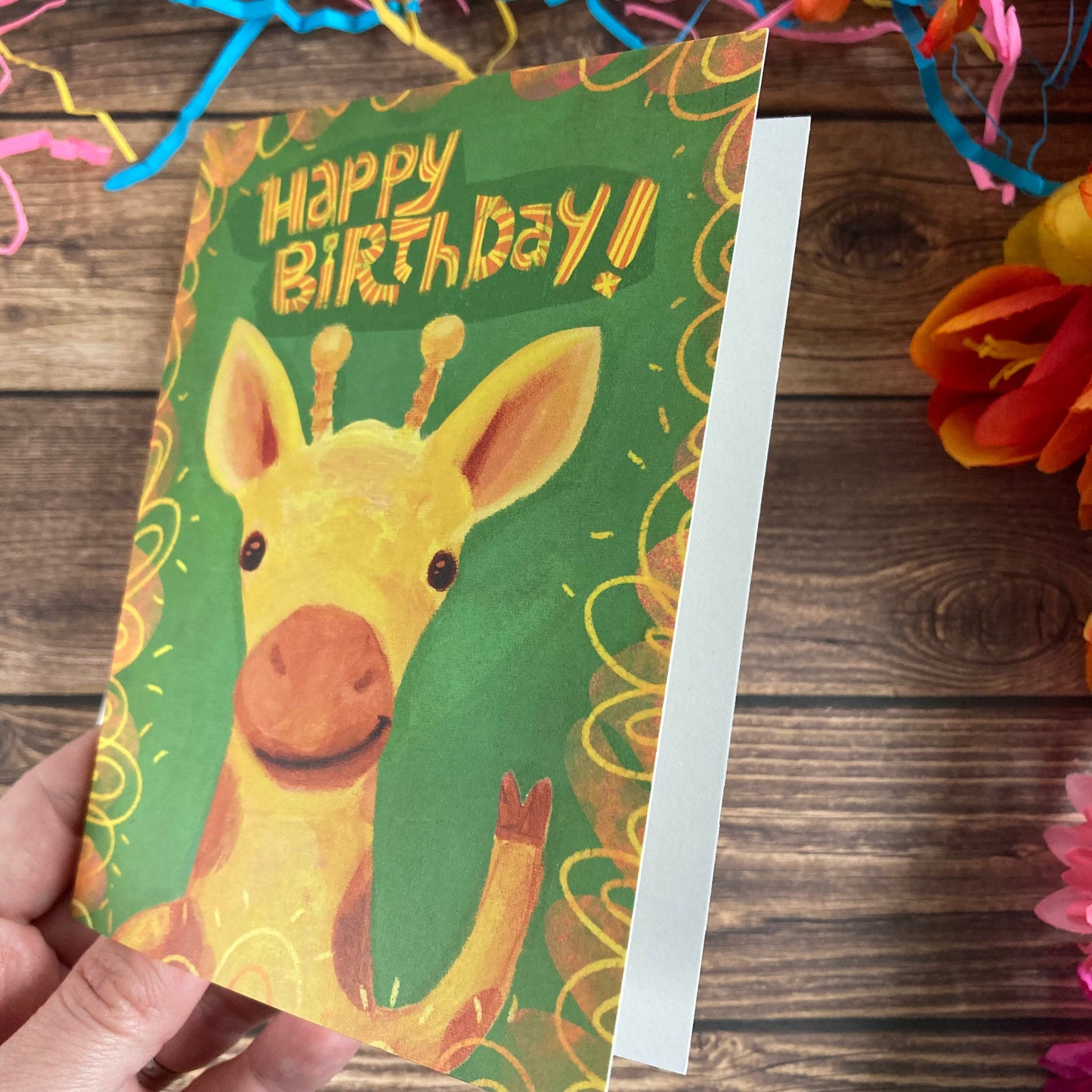 BIRTHDAY - Giraffe Birthday - featuring art by Adriana Bergstrom