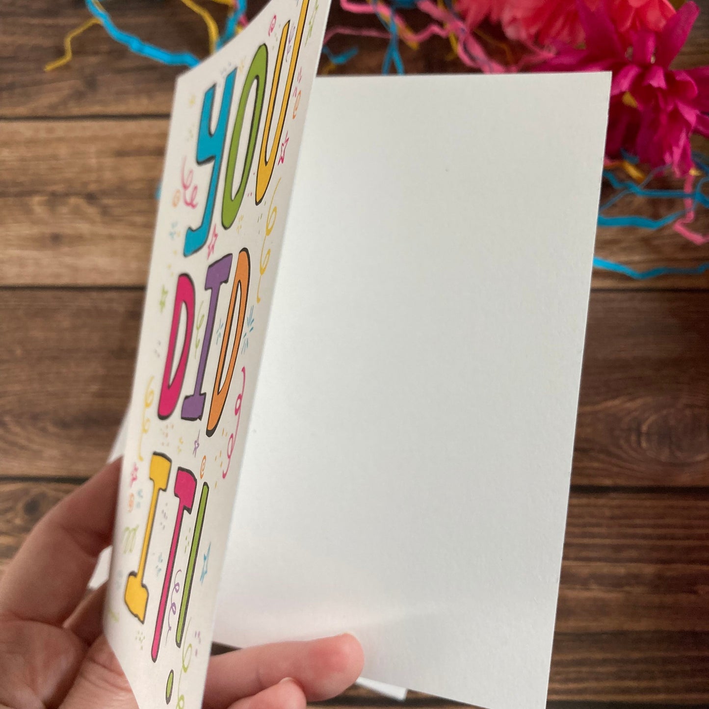 EVERYDAY - You Did It! Notecard - Happy Graduation, Congratulations, Accomplishment Notecard featuring Lettering by Adriana Bergstrom