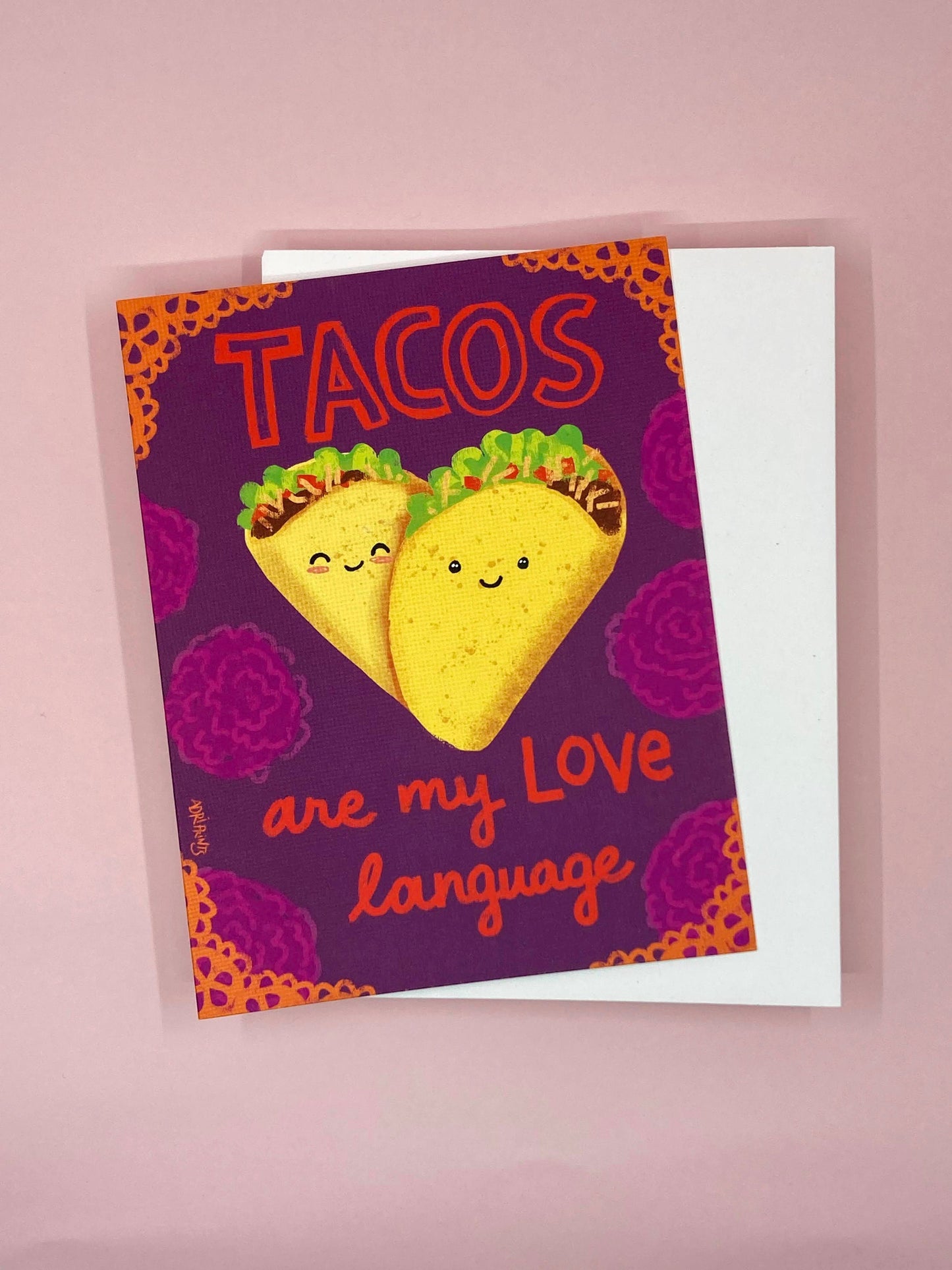 LOVE - Tacos Love Language - Eco-Friendly Notecards for Anniversary, Valentine's Day by Adriana Bergstrom (Adriprints)