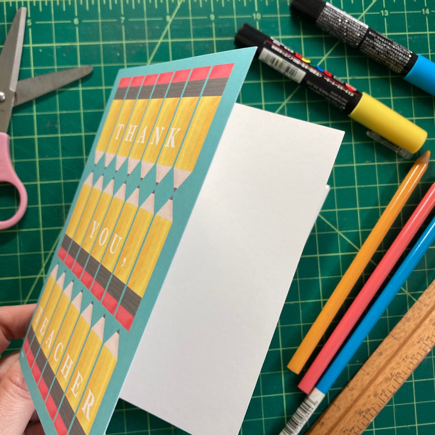 THANKS - Thanks Teacher Pencils - Appreciation, educator, professor, special education, art by Adriana Bergstrom (Adriprints)