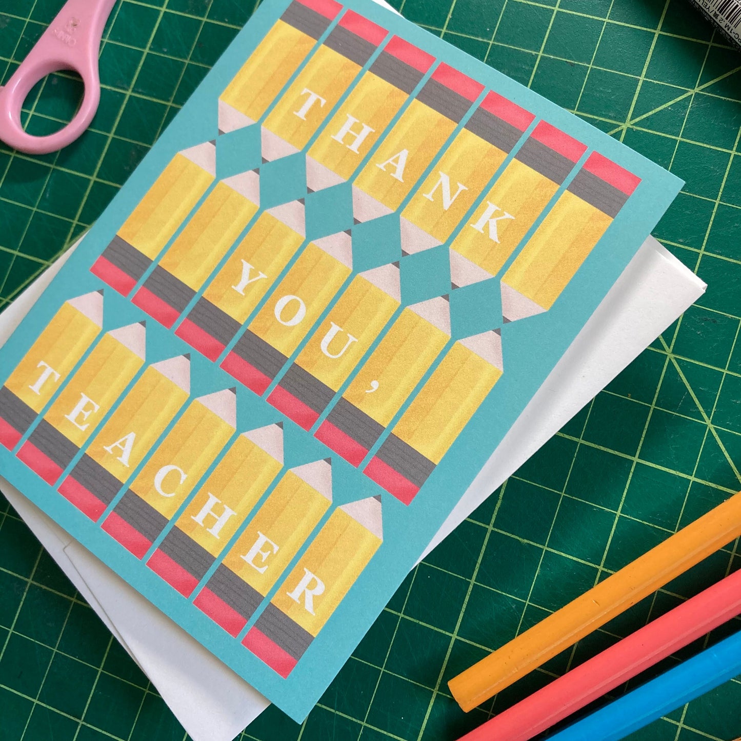 THANKS - Thanks Teacher Pencils - Appreciation, educator, professor, special education, art by Adriana Bergstrom (Adriprints)