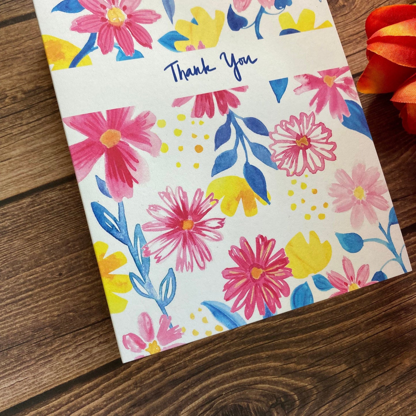 THANKS - Yellow Florals - bouquet, flowers, anytime appreciation, Eco-Friendly Notecards by Adriana Bergstrom (Adriprints)