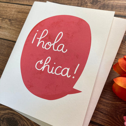 EVERYDAY - Hola Chica - Notecard featuring Lettering by Adriana Hernandez Bergstrom