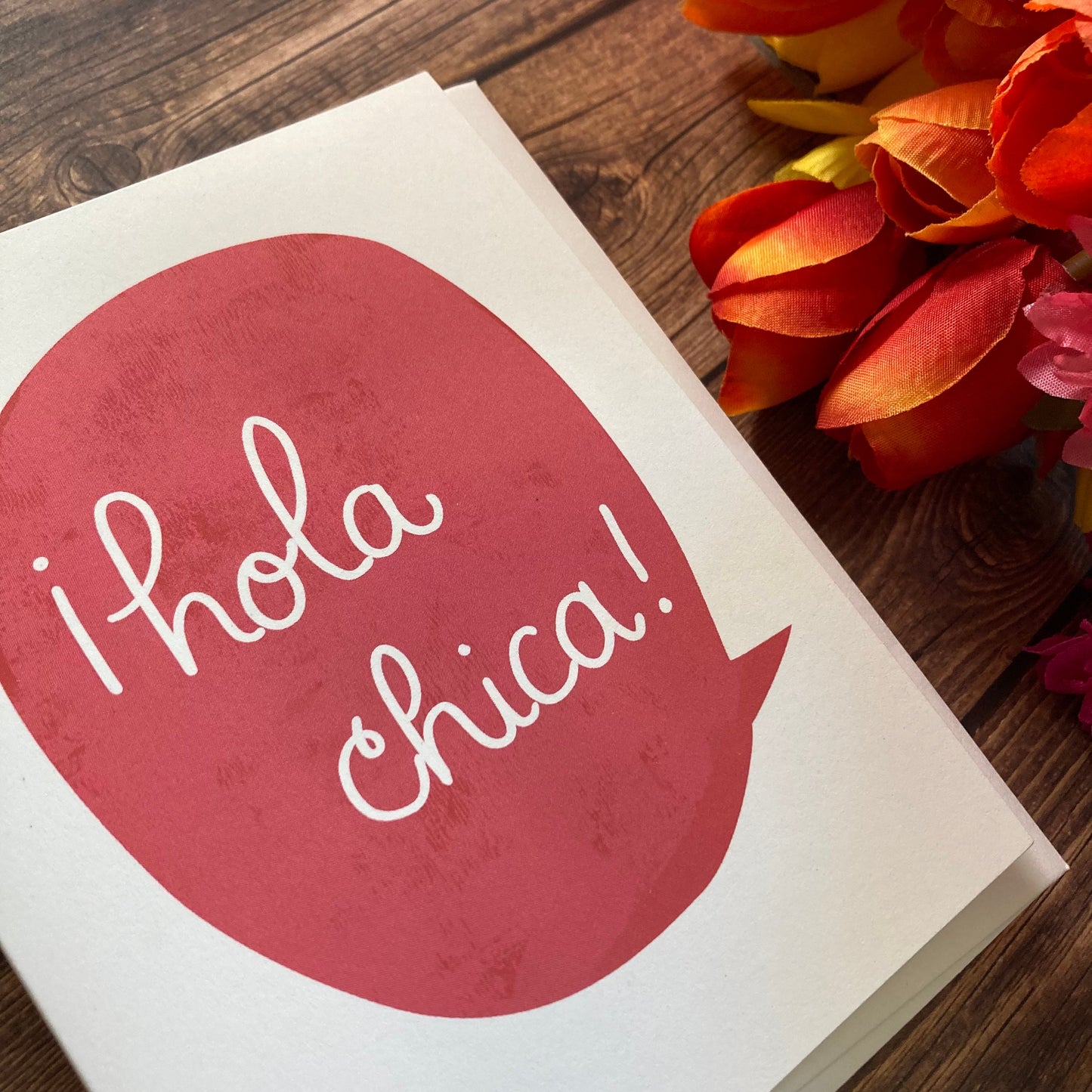 EVERYDAY - Hola Chica - Notecard featuring Lettering by Adriana Hernandez Bergstrom