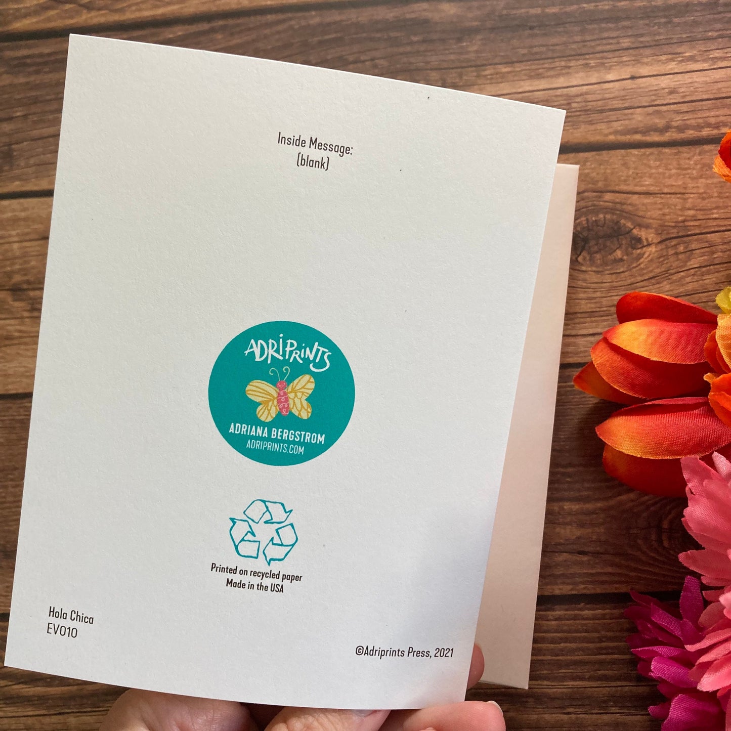 EVERYDAY - Hola Chica - Notecard featuring Lettering by Adriana Hernandez Bergstrom