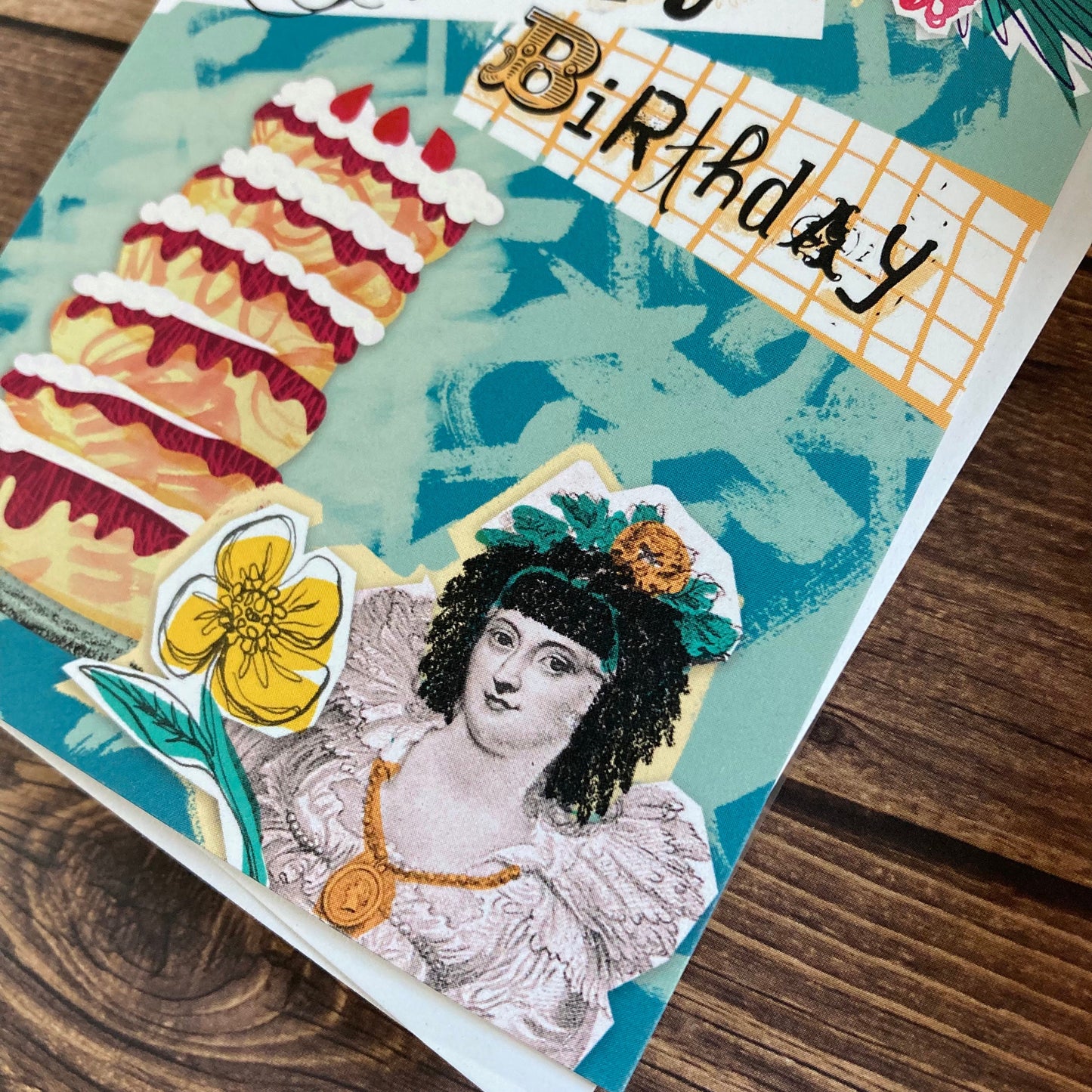 BIRTHDAY - Fabulous Lady birthday card - featuring collage art by Adriana Bergstrom