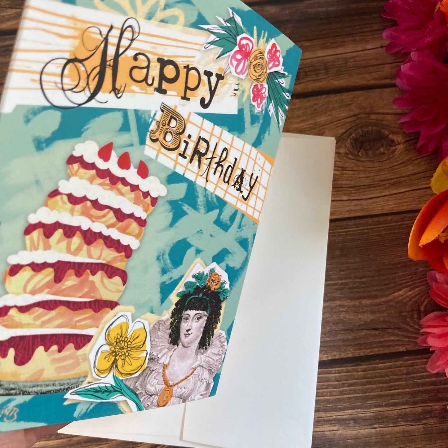 BIRTHDAY - Fabulous Lady birthday card - featuring collage art by Adriana Bergstrom