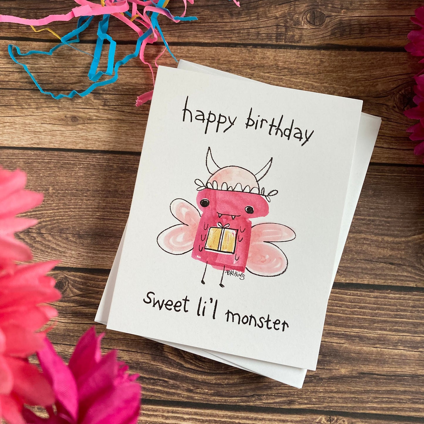 BIRTHDAY - Sweet Monster Bug birthday card - featuring art by Adriana Bergstrom